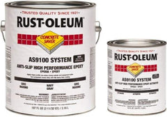 Rust-Oleum - 1 Gal Kit Gloss Navy Gray Antislip Epoxy - 40 to 60 Sq Ft/Gal Coverage, <250 g/L VOC Content - Eagle Tool & Supply