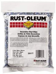 Rust-Oleum - Black/White/Blue Vinyl Floor Chips - 1 Lb Plastic Bag - Eagle Tool & Supply