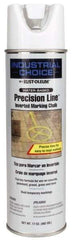 Rust-Oleum - 17 fl oz White Marking Chalk - 500' to 530' Coverage at 1-1/4" Wide, Water-Based Formula - Eagle Tool & Supply