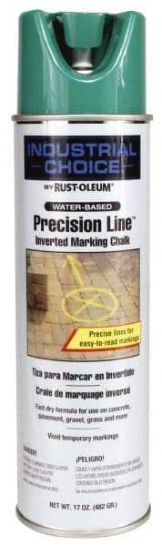Rust-Oleum - 17 fl oz Green Marking Chalk - 500' to 530' Coverage at 1-1/4" Wide, Water-Based Formula - Eagle Tool & Supply
