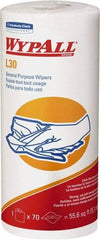 WypAll - L30 Dry General Purpose Wipes - Small Roll, 10-3/8" x 11" Sheet Size, White - Eagle Tool & Supply