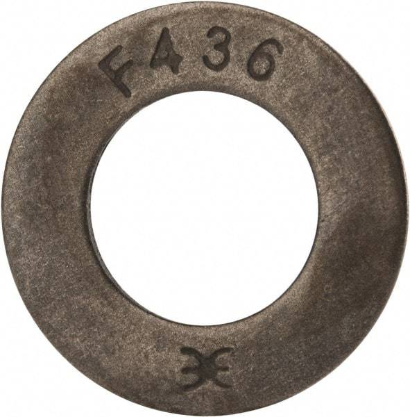 Value Collection - 1-1/8" Screw, Grade SAE 1035-1050 Steel Structural Flat Washer - 1-1/4" ID x 2-1/4" OD, Plain Finish - Eagle Tool & Supply
