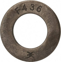 Value Collection - 1-1/8" Screw, Grade SAE 1035-1050 Steel Structural Flat Washer - 1-1/4" ID x 2-1/4" OD, Plain Finish - Eagle Tool & Supply