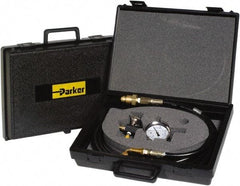 Parker - Accumulator Charging & Gauge Assembly - Includes 3,000 psi Gage, Charging Assembly, Gas Bleeder Valve, Charging Hose and Carrying Case, Use with Hydraulic Accumulators - Eagle Tool & Supply