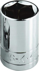 SK - 1-7/16", 1/2" Drive, Standard Hand Socket - 6 Points, Steel, Chrome Finish - Eagle Tool & Supply