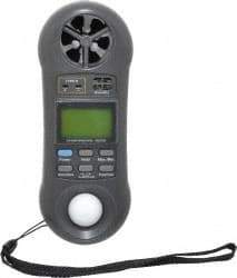 General - 0.4 to 30 m/Sec Air Anemometer, Hygrometer, Thermometer and Light Meter - 1300°F Max - Eagle Tool & Supply