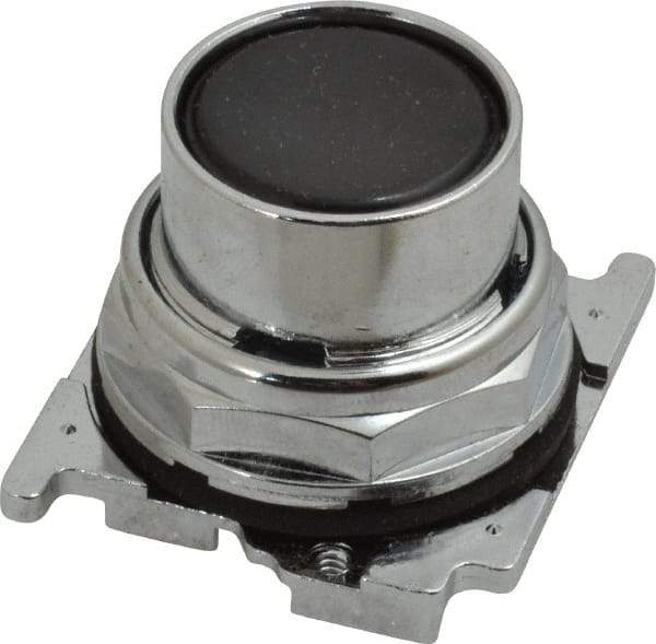 Eaton Cutler-Hammer - Flush Pushbutton Switch Operator - Black, Round Button, Nonilluminated - Eagle Tool & Supply