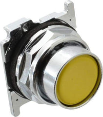 Eaton Cutler-Hammer - Flush Pushbutton Switch Operator - Yellow, Round Button, Nonilluminated - Eagle Tool & Supply