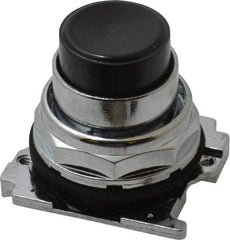 Eaton Cutler-Hammer - Extended Straight Pushbutton Switch Operator - Black, Round Button, Nonilluminated - Eagle Tool & Supply