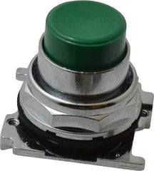 Eaton Cutler-Hammer - Extended Straight Pushbutton Switch Operator - Green, Round Button, Nonilluminated - Eagle Tool & Supply