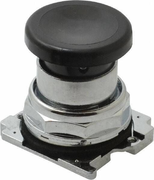 Eaton Cutler-Hammer - Extended Mushroom Head Pushbutton Switch Operator - Black, Round Button, Nonilluminated - Eagle Tool & Supply