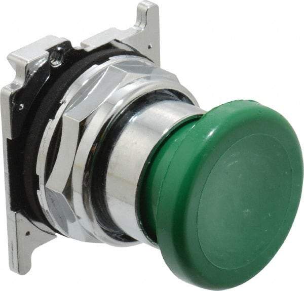 Eaton Cutler-Hammer - Extended Mushroom Head Pushbutton Switch Operator - Green, Round Button, Nonilluminated - Eagle Tool & Supply