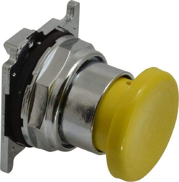 Eaton Cutler-Hammer - Extended Mushroom Head Pushbutton Switch Operator - Yellow, Round Button, Nonilluminated - Eagle Tool & Supply