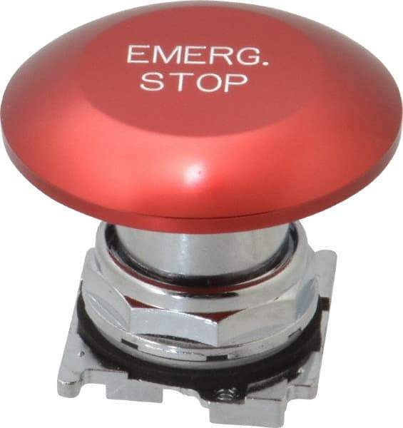 Eaton Cutler-Hammer - Extended Jumbo Mushroom Head Pushbutton Switch Emergency Stop - Red, Round Button, Nonilluminated - Eagle Tool & Supply