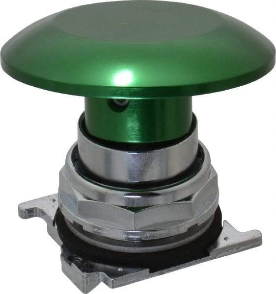 Eaton Cutler-Hammer - Extended Jumbo Mushroom Head Pushbutton Switch Operator - Green, Round Button, Nonilluminated - Eagle Tool & Supply