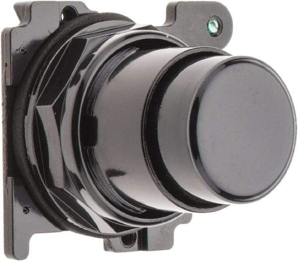 Eaton Cutler-Hammer - Extended Straight Pushbutton Switch Operator - Black, Round Button, Nonilluminated - Eagle Tool & Supply