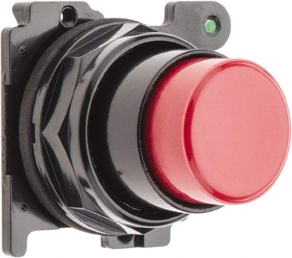 Eaton Cutler-Hammer - Extended Straight Pushbutton Switch Operator - Red, Round Button, Nonilluminated - Eagle Tool & Supply