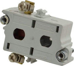 Eaton Cutler-Hammer - NC, 0.5 Amp, Electrical Switch Contact Block - 120 VAC/VDC, Pressure Terminal, 30-1/2mm Hole, For Use with E34 Operators, Standard 10250T - Eagle Tool & Supply