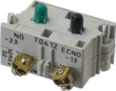 Eaton Cutler-Hammer - 2NO, 0.5 Amp, Electrical Switch Contact Block - 120 VAC/VDC, Pressure Terminal, 30-1/2mm Hole, For Use with E34 Operators, Standard 10250T - Eagle Tool & Supply