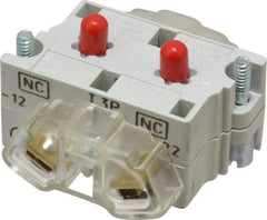 Eaton Cutler-Hammer - 2NC, 0.5 Amp, Electrical Switch Contact Block - 120 VAC/VDC, Pressure Terminal, 30-1/2mm Hole, For Use with E34 Operators, Standard 10250T - Eagle Tool & Supply