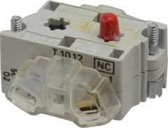 Eaton Cutler-Hammer - NC, 0.5 Amp, Electrical Switch Contact Block - 120 VAC/VDC, Pressure Terminal, 30-1/2mm Hole, For Use with E34 Operators, Standard 10250T - Eagle Tool & Supply