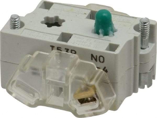 Eaton Cutler-Hammer - 0.5 Amp, Electrical Switch Contact Block - 120 VAC/VDC, Pressure Terminal, 30-1/2mm Hole, For Use with E34 Operators, Standard 10250T - Eagle Tool & Supply