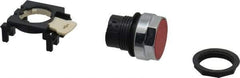 Eaton Cutler-Hammer - 25mm Mount Hole, Flush, Pushbutton Switch Only - Round, Red Pushbutton, Nonilluminated, Momentary (MO) - Eagle Tool & Supply