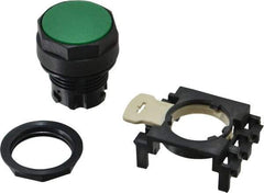 Eaton Cutler-Hammer - 25mm Mount Hole, Flush, Pushbutton Switch Only - Round, Green Pushbutton, Nonilluminated, Momentary (MO) - Eagle Tool & Supply