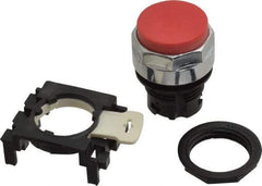 Eaton Cutler-Hammer - 25mm Mount Hole, Extended Straight, Pushbutton Switch Only - Round, Red Pushbutton, Nonilluminated, Momentary (MO) - Eagle Tool & Supply