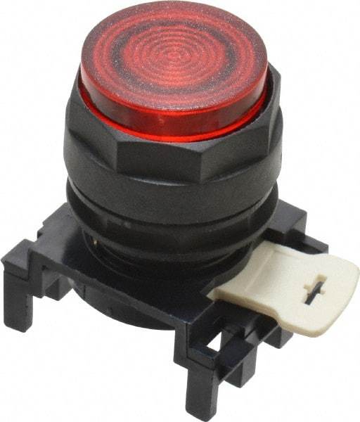 Eaton Cutler-Hammer - 25mm Mount Hole, Extended Straight, Pushbutton Switch Only - Round, Red Pushbutton, Illuminated, Momentary (MO) - Eagle Tool & Supply