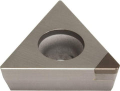 Sumitomo - TPGA222 Grade BN2000 PCBN Turning Insert - Uncoated, 60° Triangle, 1/4" Inscr Circle, 1/8" Thick, 1/32" Corner Radius - Eagle Tool & Supply