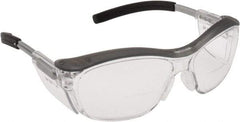 3M - +1.5, Clear Lenses, Anti-Fog, Framed Magnifying Safety Glasses - UV Protection, Adjustable Temples, Gray Plastic Frame, ANSI Z87.1-2010 - Eagle Tool & Supply
