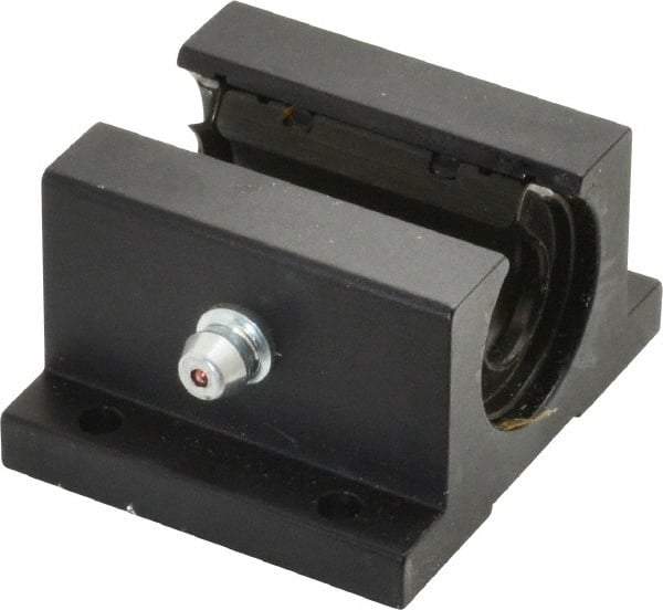 L.M76 - 0.5005" Inside Diam, Open Single Pillow Block Linear Bearing - 2" Overall Width - Eagle Tool & Supply