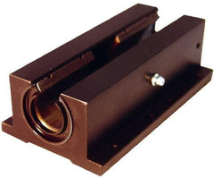 L.M76 - 2.0012" Inside Diam, Open Twin Pillow Block Linear Bearing - 6" Overall Width - Eagle Tool & Supply