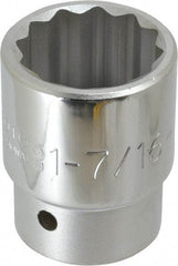 Proto - 1-7/16", 1" Drive, Standard Hand Socket - 12 Points, 2-3/4" OAL - Eagle Tool & Supply