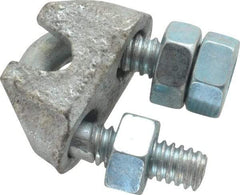 Value Collection - 3/16" Wire Rope U-Bolt Clip - Malleable Iron, Galvanized - Eagle Tool & Supply