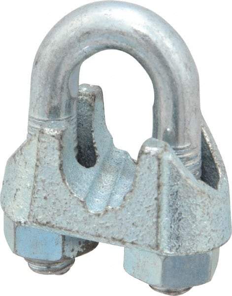 Value Collection - 5/16" Wire Rope U-Bolt Clip - Malleable Iron, Galvanized - Eagle Tool & Supply