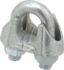 Value Collection - 7/16" Wire Rope U-Bolt Clip - Malleable Iron, Galvanized - Eagle Tool & Supply