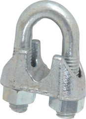 Value Collection - 1/2" Wire Rope U-Bolt Clip - Malleable Iron, Galvanized - Eagle Tool & Supply