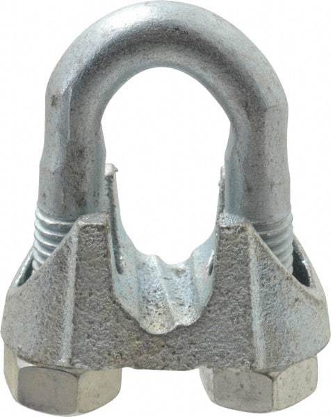 Value Collection - 5/8" Wire Rope U-Bolt Clip - Malleable Iron, Galvanized - Eagle Tool & Supply