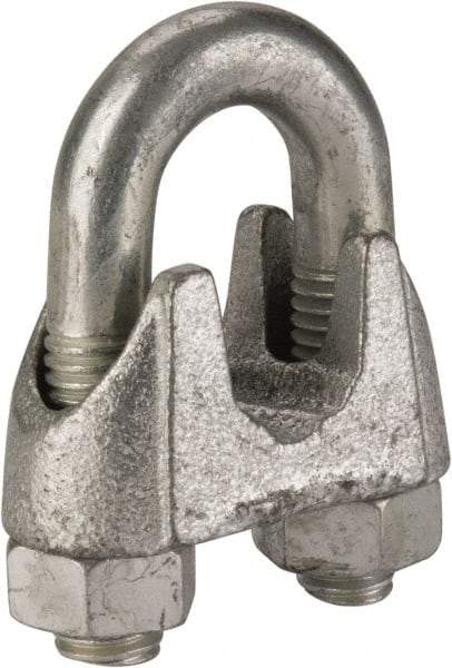 Value Collection - 3/4" Wire Rope U-Bolt Clip - Malleable Iron, Galvanized - Eagle Tool & Supply