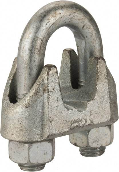 Value Collection - 7/8" Wire Rope U-Bolt Clip - Malleable Iron, Galvanized - Eagle Tool & Supply