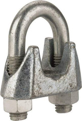 Value Collection - 1" Wire Rope U-Bolt Clip - Malleable Iron, Galvanized - Eagle Tool & Supply