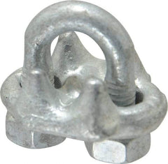 Value Collection - 1/4" Wire Rope U-Bolt Clip - Forged Steel, Galvanized - Eagle Tool & Supply