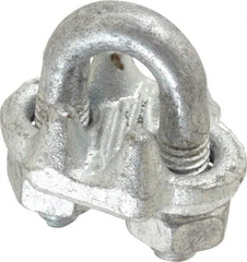 Value Collection - 5/16" Wire Rope U-Bolt Clip - Forged Steel, Galvanized - Eagle Tool & Supply