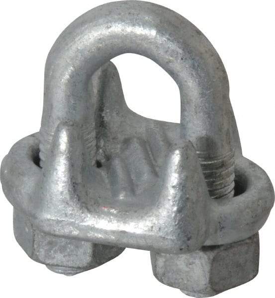 Value Collection - 1/2" Wire Rope U-Bolt Clip - Forged Steel, Galvanized - Eagle Tool & Supply