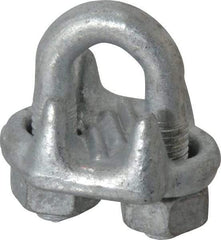 Value Collection - 1/2" Wire Rope U-Bolt Clip - Forged Steel, Galvanized - Eagle Tool & Supply