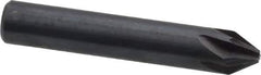 Keo - 1/4" Head Diam, 1/4" Shank Diam, 6 Flute 60° High Speed Steel Countersink - Bright Finish, 1-1/2" OAL, Single End, Straight Shank, Right Hand Cut - Eagle Tool & Supply