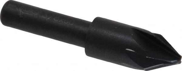 Keo - 3/8" Head Diam, 1/4" Shank Diam, 6 Flute 60° High Speed Steel Countersink - Eagle Tool & Supply