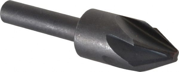 Keo - 1/2" Head Diam, 1/4" Shank Diam, 6 Flute 60° High Speed Steel Countersink - Eagle Tool & Supply